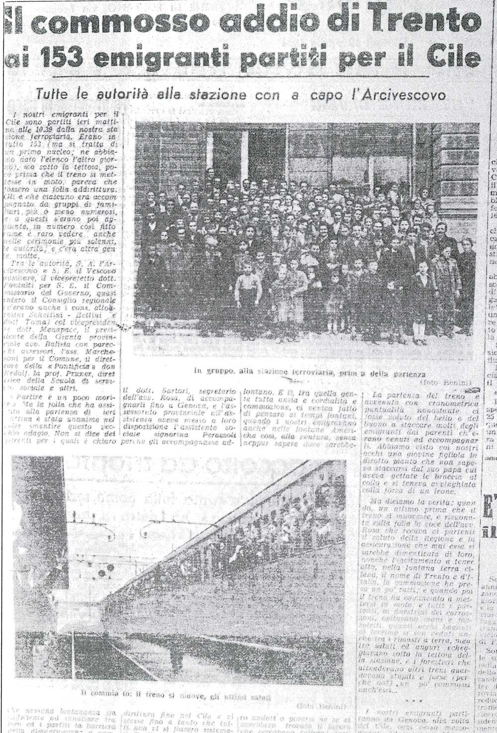Giornale L'Adige del 19 aprile 1951
