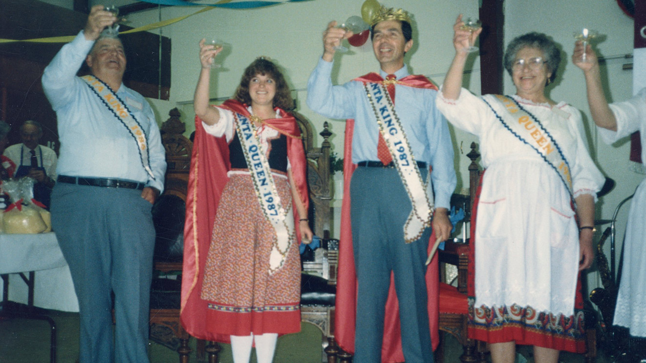 1986 -Polenta Day, elezione della Regina e del Re della Polenta